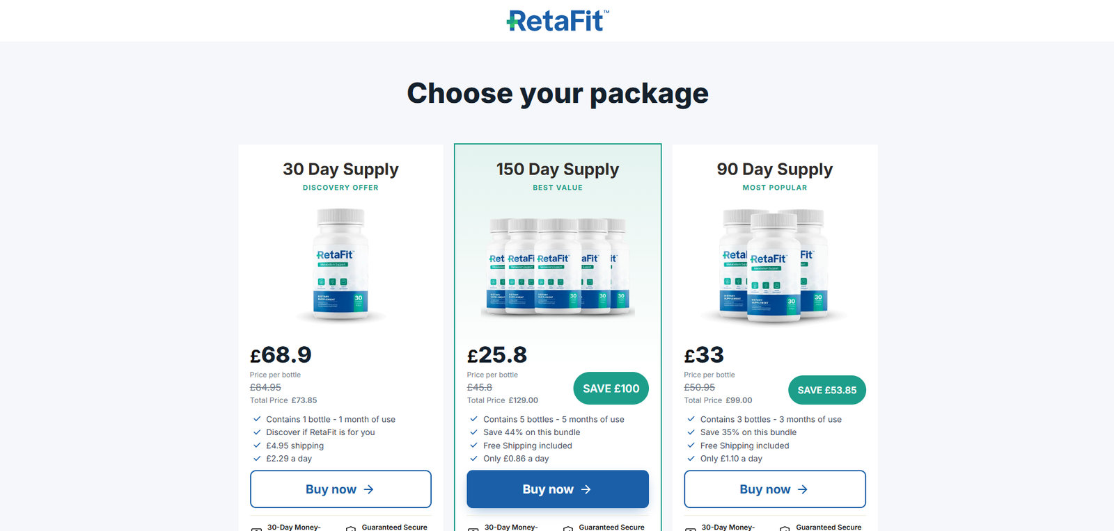 Buy RetaFit UK — Official Checkout